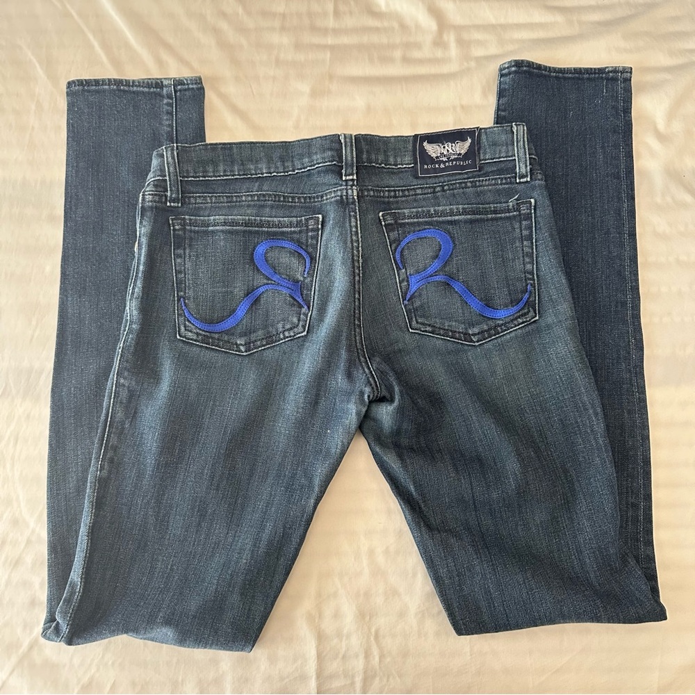Women’s - Rock & Republic Blue Skinny Leg Jeans - size 27